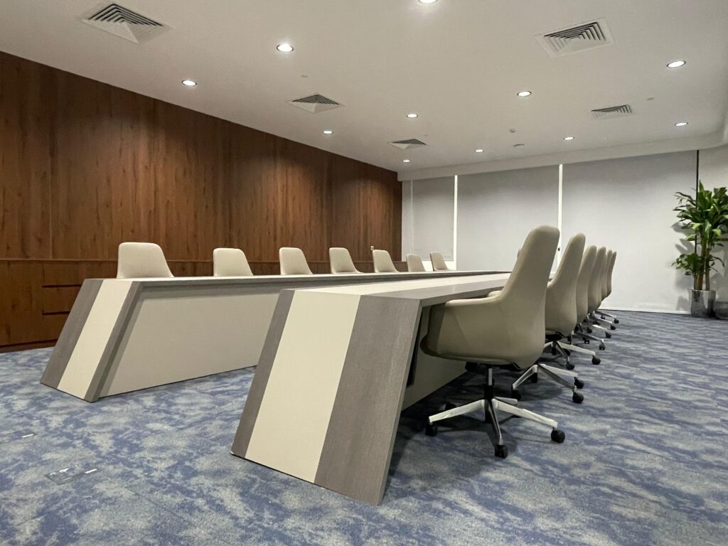 ISUZU corporate office fit-out project with custom furniture and architectural finishes