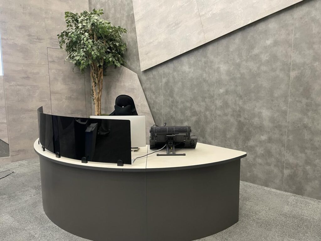 Solid surface works for Saudi Arabia Railways facility by SAMA TEAM